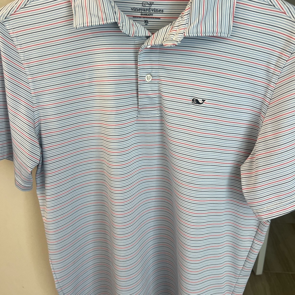 Vineyard Vines Boys XL Sankaty Striped Polo